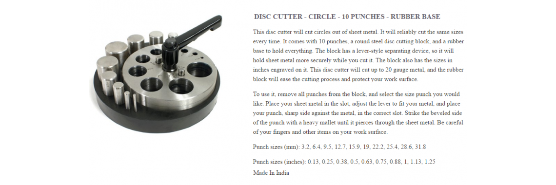 Disc Cutter Set of 10